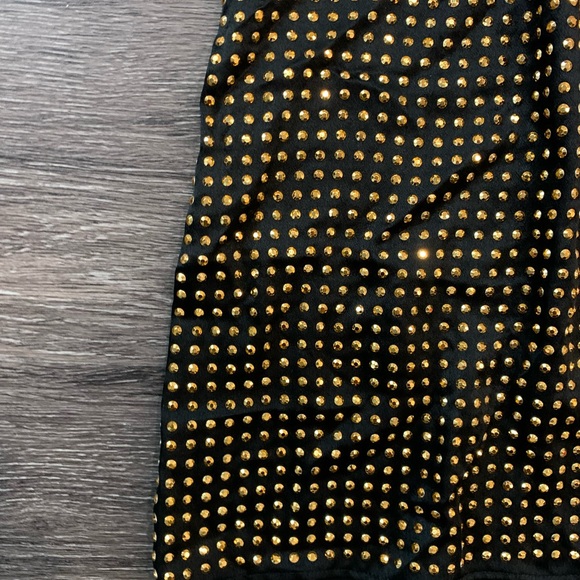 LAGENCE Gold Rhinestone Silk Tank - Picture 3 of 5